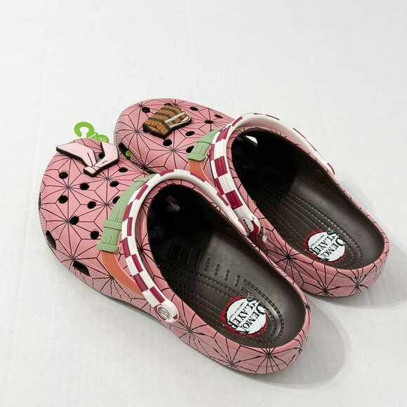 Crocs NWT Sz 13 Demon Slayer Nezuko Men's Red/Black Classic Clog - Picture 3 of 7